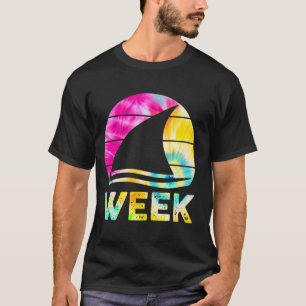 Camiseta 2024 Semana Retro Shark Fin Lover Sea Ocean Animal