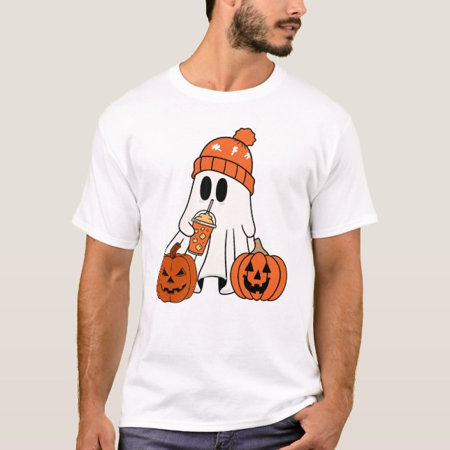 Camiseta 2024 Spooky Vibe Classic Ghost Tee (Frente)