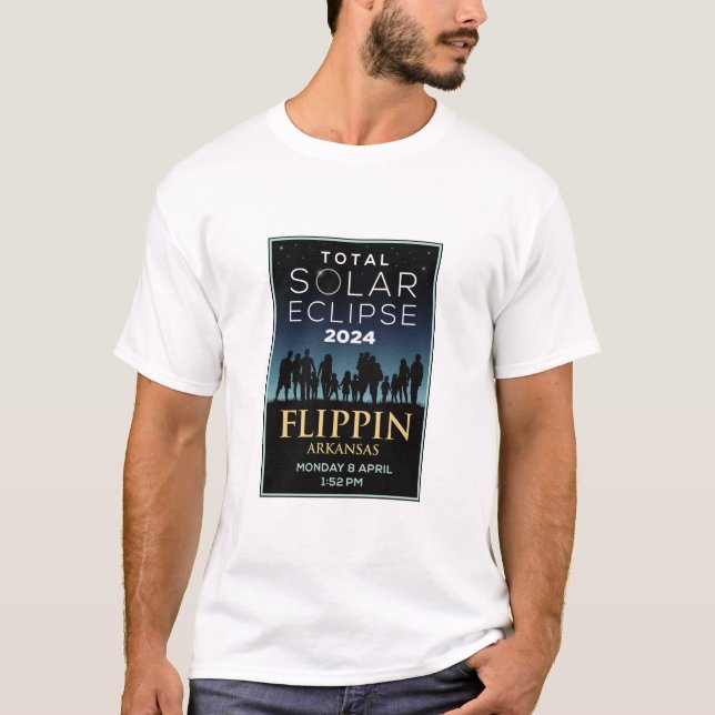 Camiseta 2024 Total Solar Eclipse, Flippin, Arkansas (Frente)