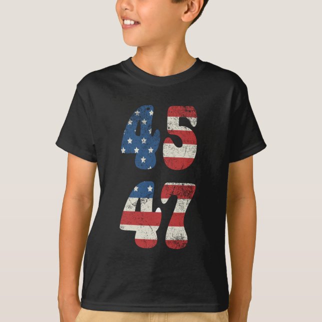 Camiseta 2024 Trump Leva a América de novo Patriótica Ameri (Frente)