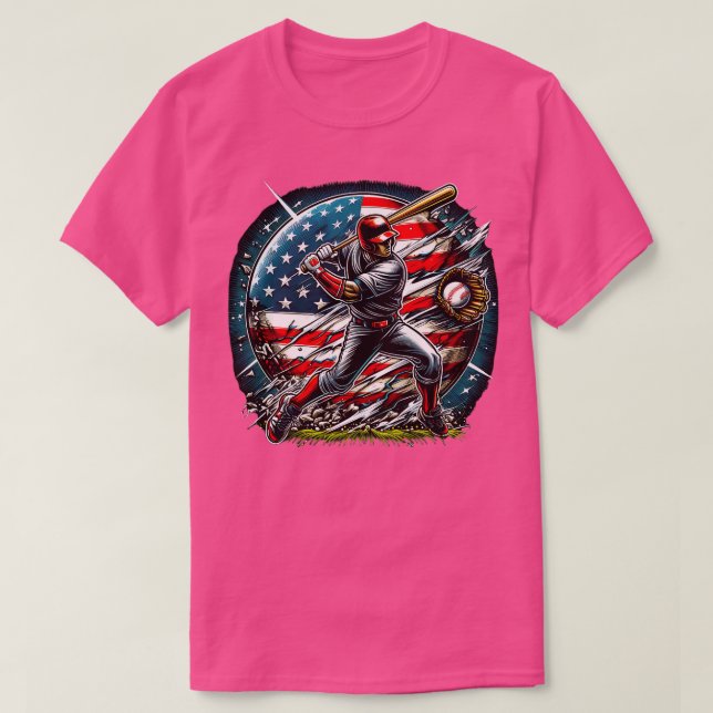 Camiseta 2024 USA America BESBALL nos EUA 4 DE JULHO (Frente do Design)