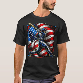 Camiseta 2024 USA America BESBALL nos EUA 4 DE JULHO 2