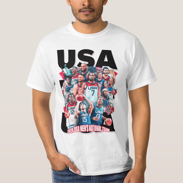 Camiseta 2024 USA Mens National Team T-shirt USA Basball (Frente)
