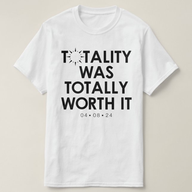 Camiseta 2024 Valor Total do Eclipse Solar T-Shirt (Frente do Design)