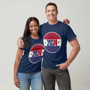 Camiseta 2024 Vermelho e Azul Nós, o Povo