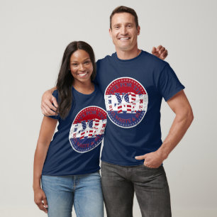Camiseta 2024 Votação No Red, White Blue USA Flag VOTE