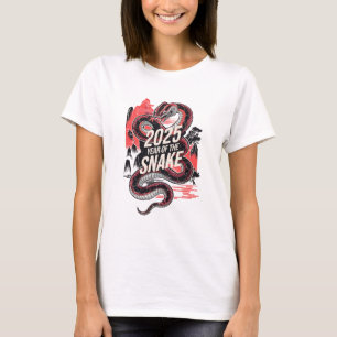 Camiseta 2025 Ano do Ano Novo na China Cobra