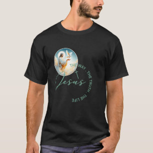 Camiseta 2025 Escritura Cristã Jesus O Caminho A Verdade T