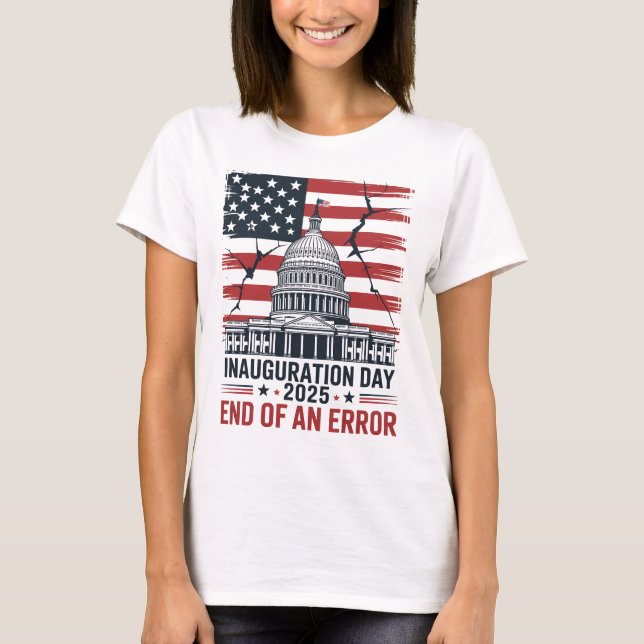 Camiseta 2025 Inauguration – End of an Error USA Flag (Frente)