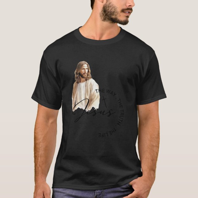 Camiseta 2025 Jesus Como A Verdade A Vida Cristã Sc (Frente)