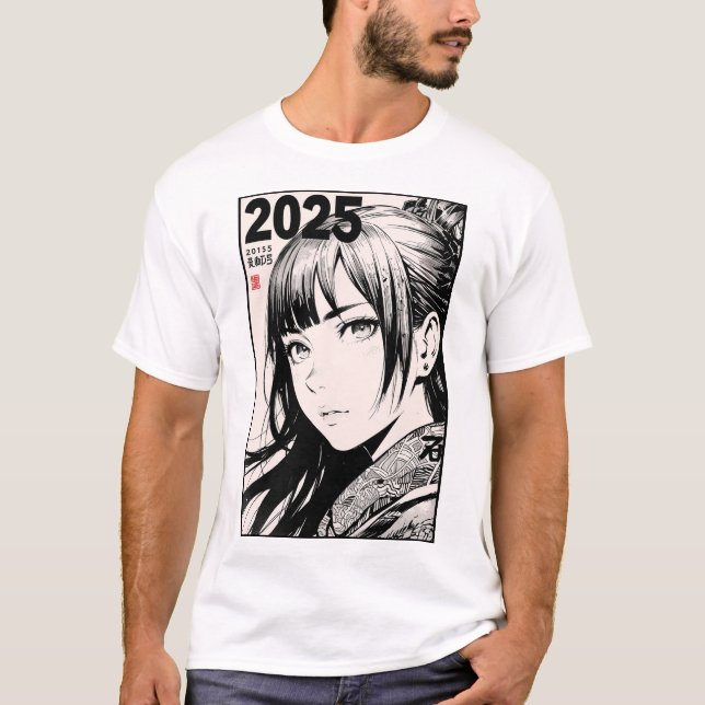 Camiseta 2025 na caligrafia (Frente)