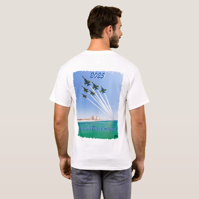 Camiseta 2025, Sotaque de praia em Pensacola - Anjos Azuis (Parte Traseira Completa)