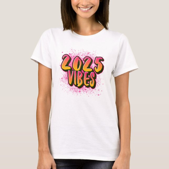 Camiseta 2025 VIBES Ano Novo (Frente)