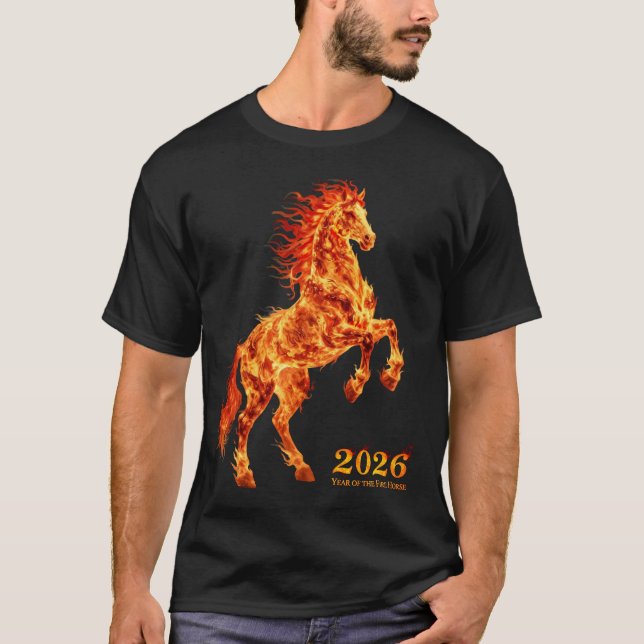 Camiseta 2026 Ano do Cavalo de Fogo (Frente)