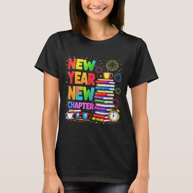 Camiseta 2026 Bookworm Funny Happy New Year Chapter Book Lo (Frente)