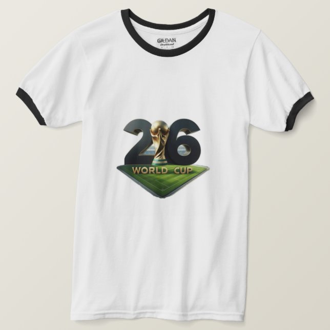 Camiseta 2026 FIFA World Cup Logo with Trophy – Official  (Frente do Design)