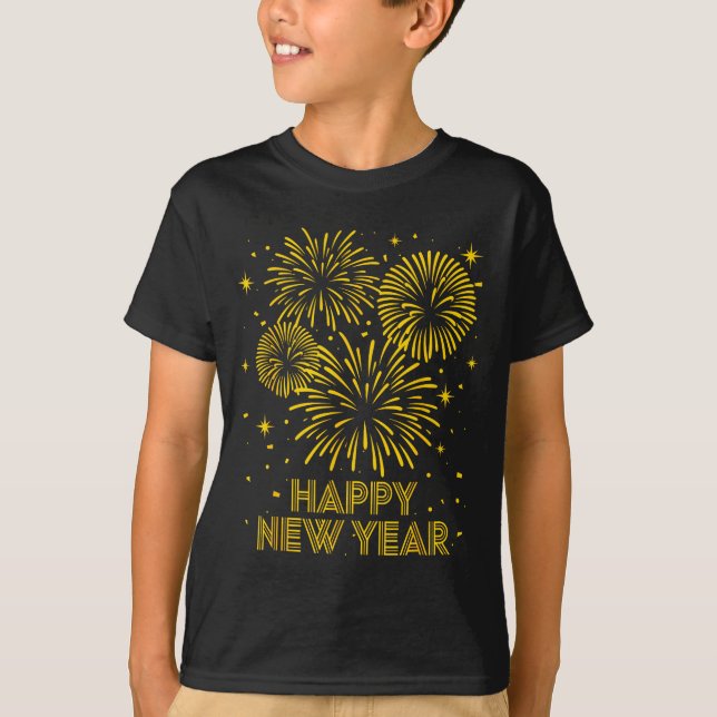 Camiseta 2026 Happy New Year Firework New Year's Eve Party  (Frente)