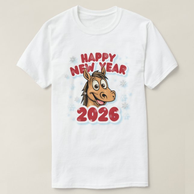 Camiseta 2026 Horse Zodiac Sign New Year Celebration.  (Frente do Design)