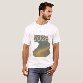 Camiseta 2026 Magia de Novos Começos Céu Dourado Sonhador