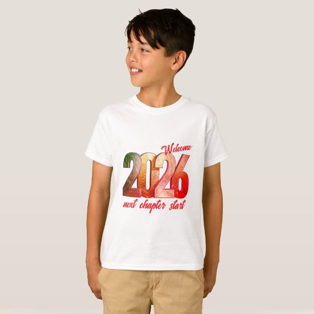 CAMISETA 2026 NEW YEAR KIDS BASIC T SHIRT (Frente Completa)