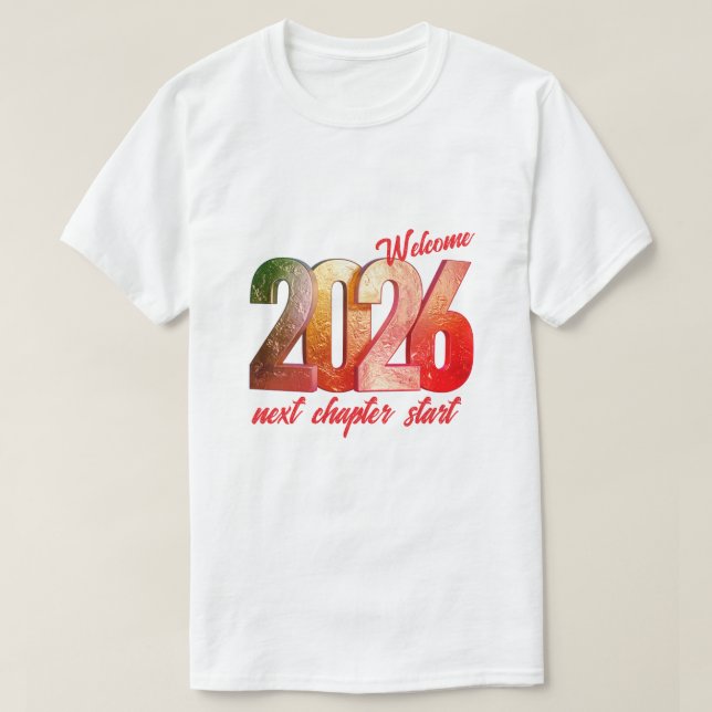 CAMISETA 2026 NEW YEAR MENS BASIC T SHIRT (Frente do Design)