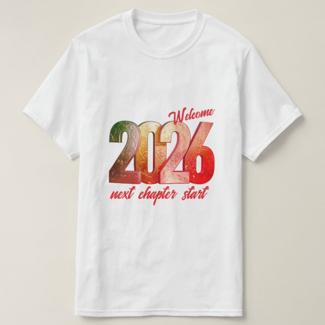CAMISETA 2026 NEW YEAR MENS VALUE T SHIRT (Frente do Design)