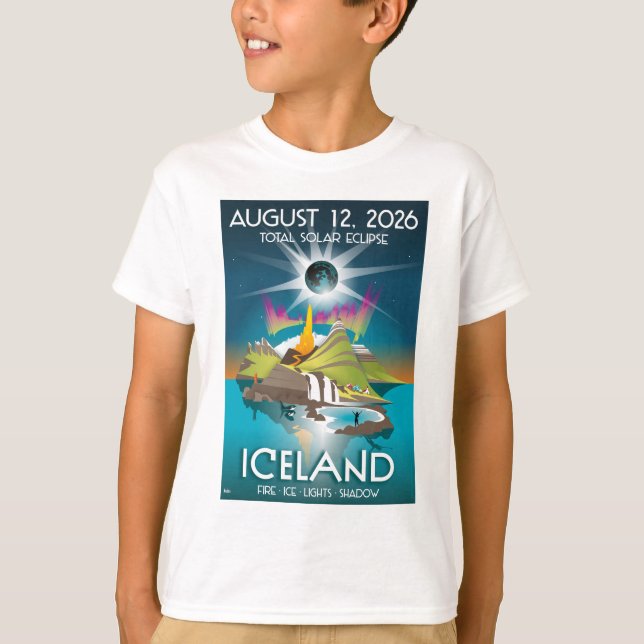 Camiseta 2026 total eclipse in Iceland - T-Shirt (Frente)