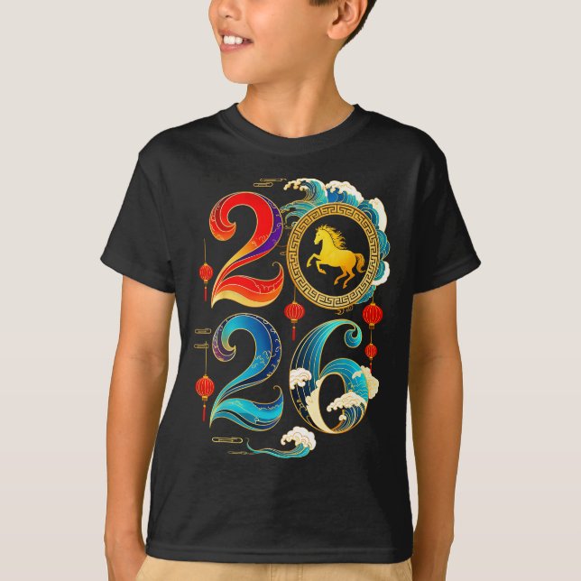 Camiseta 2026 Year Of The Horse Lunar Chinese New Year 2026 (Frente)