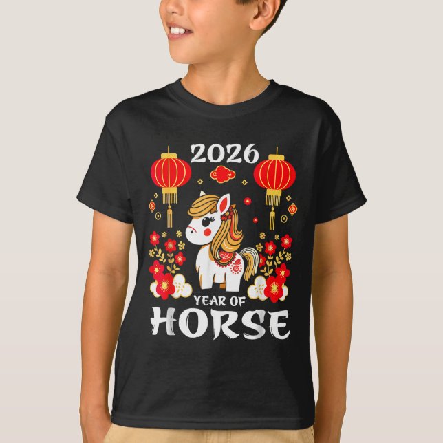 Camiseta 2026 Year Of The Horse Lunar New Year 2026 Chinese (Frente)