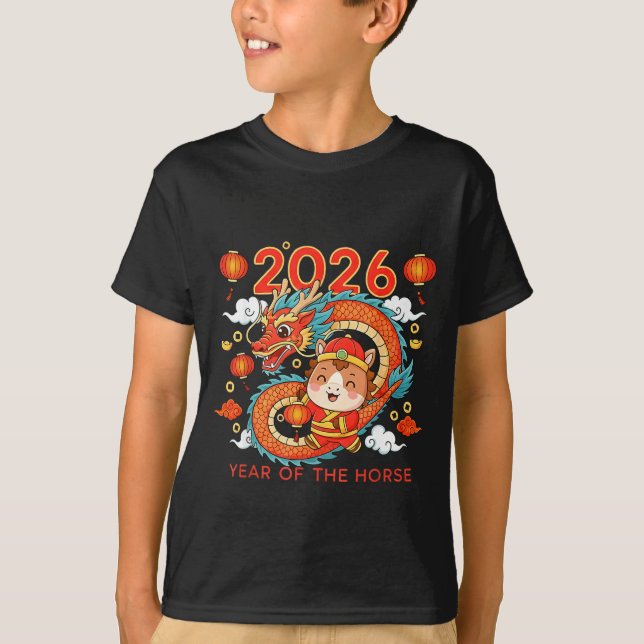 Camiseta 2026 Year Of The Horse Lunar New Year Chinese  (Frente)