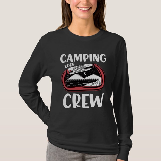 Camiseta 2029 Camping Crew  Family Camping Trip Group Carab (Frente)