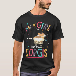 Camiseta 203 Apenas Uma Menina Que Ama Corgi