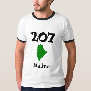 Camiseta 207, Area Code of Maine, Lewiston, Biddeford, Saco