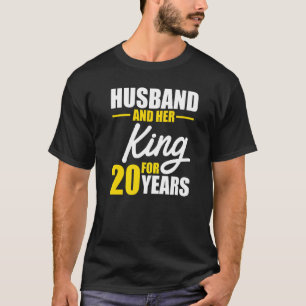 Camiseta 20 20 anos de casamento Aniversário Rei Marido Esp
