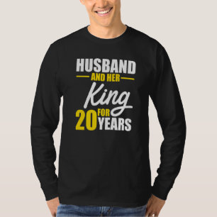 Camiseta 20 20 anos de casamento Aniversário Rei Marido Esp