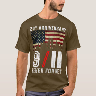 Camiseta 20 Aniversário 911 Nunca Esquece 2001 2021