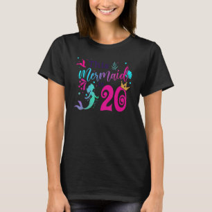 Camiseta 20 Aniversário A Sereia É Para Meninas De 20 Anos