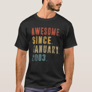 Camiseta 20 Aniversário De 20 Anos De Idade Incrível Desde
