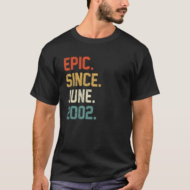 Camiseta 20 Aniversário De 20 Anos Epic Desde Junho De 2002 (Frente)