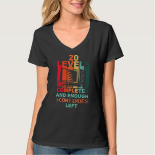 Camiseta 20 Aniversário Nível 20 Pc Retro Vintage Gamer