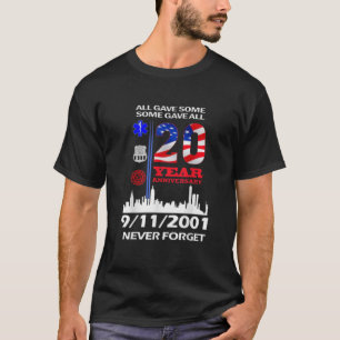 Camiseta 20 anos Aniversário 9/11 T-Shirt