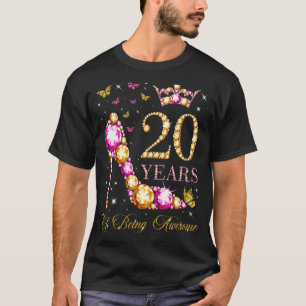 Camiseta 20 Anos De Estar Incrível Com 20 Anos De 20 Birthd