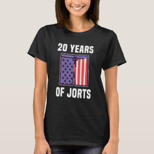 Camiseta 20 Anos De Jorts Wrestling Bandeira Dos EUA Lutado