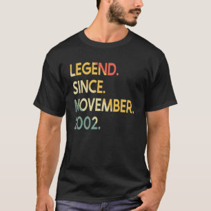 Camiseta 20 Anos De Legenda Vintage Desde Novembro De 2002