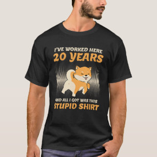 Camiseta 20 Anos de Serviço Aniversário da Empresa 20 Anos