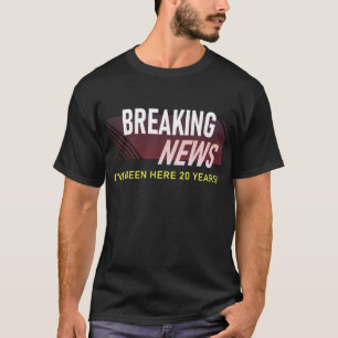 Camiseta 20 anos de trabalho Aniversário 20 anos Presente 