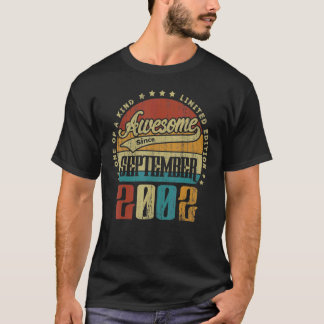 Camiseta 20 Anos Incrível Desde Setembro de 2002 20º aniver