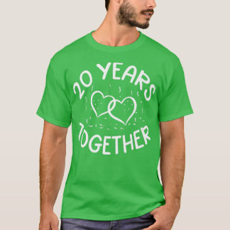 Camiseta 20 anos juntos 20 Amar Aniversário Feliz Husb