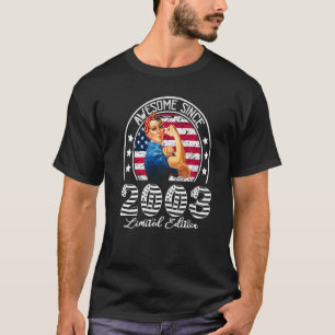 Camiseta 20 anos para mulheres incríveis desde 2003 20 Bir