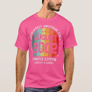Camiseta 20 Birthday Absolutamente Incrível Desde agosto de